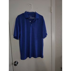 Walter Hagen Essentials Mens Polo Shirt Large Blue  Short Sleeve Golf